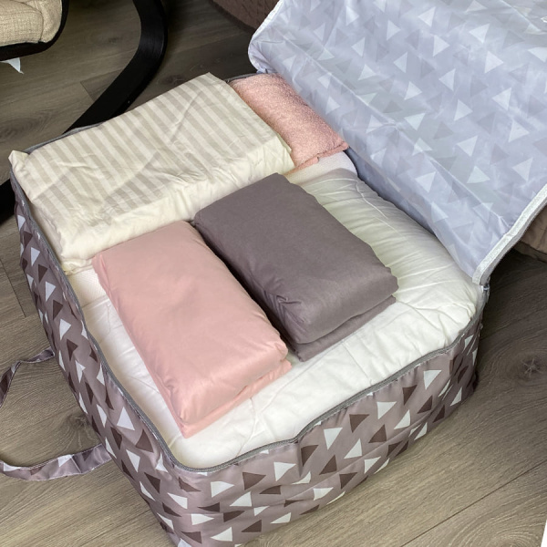 КОФР с ручками ГЕЛЕОС Бэг-02 (L), серый треугольник (арт. БЭГ-02Л)