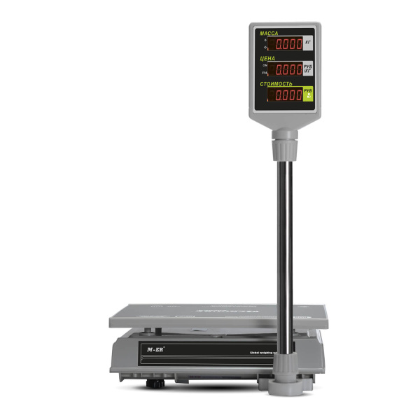 Торговые настольные весы Mertech M-ER 326 ACP-15.2 ″Slim″ LED Белые (арт. 3046)