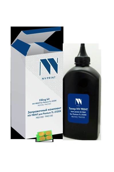 Заправочный комплект NVP для Pantum TL-5120X PB5100/PM5100 (тонер 380 г + чип многоразовый)