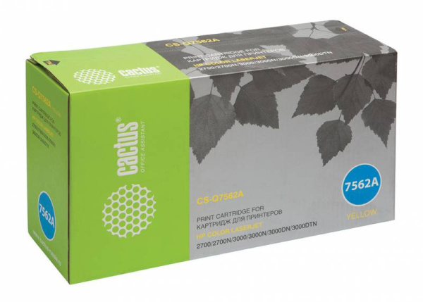 Картридж Cactus Тонер Картридж CS-Q7562A желтый для HP (3500стр.) (арт. CS-Q7562AR)