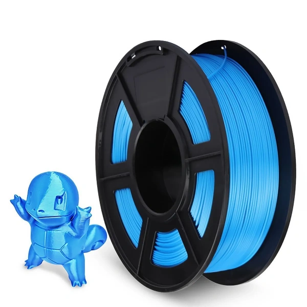 Филамент NVPRINT Silk PLA+ синий для 3D печати, диаметр 1.75мм, длина 330 метров, масса 1 кг.