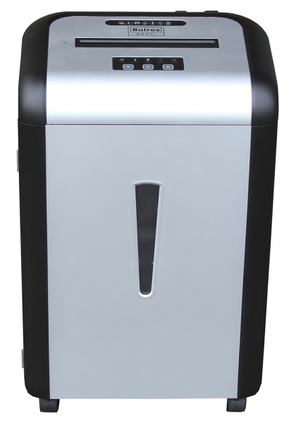 Уничтожитель документов Bulros B6HC, 0,8×2 мм, черный/серебро дверь, верх (арт. SH-D-BSS-B6HC-026-___-06)