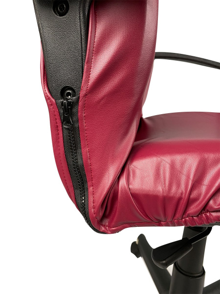 Чехол на компьютерное кресло ГЕЛЕОС 513Л (размер L, кожа, темно-бордовый) (арт. ГЧ00513Л)