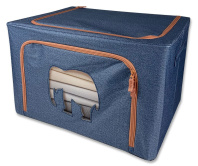 Кофр ГЕЛЕОС Оксфорд (тёмно-синий, Слон, 50х40х33) (арт. К66-СЛОН-ТС)