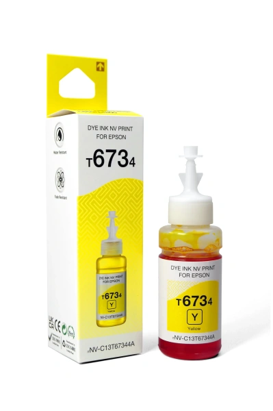 Чернила NVP T6734 (NV-C13T67344A) для аппаратов Epson (70 ml) Yellow (в коробке)