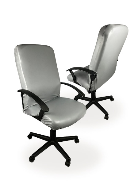 Чехол на компьютерное кресло ГЕЛЕОС 514Л (размер L, кожа, серый) (арт. ГЧ00514Л)