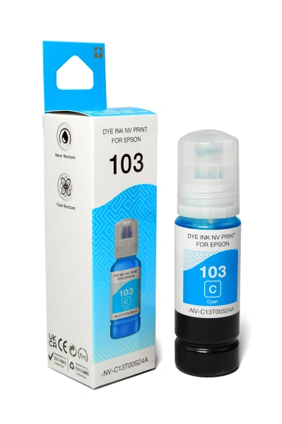 Чернила NVP 103 (NV-C13T00S24A) для Epson L1110, L3100 (70 мл) Cyan (в коробке)