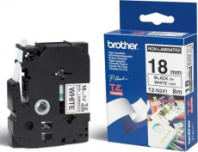 Наклейка неламинированная Brother (18 мм, чёрный на белом) (арт. TZN241)